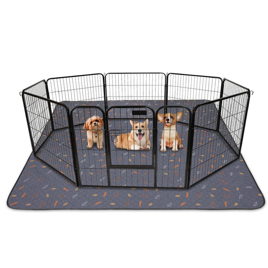 Sunheir Washable Pee Pads for Dogs 72"x72", Extra Large Reusable Puppy Pads Pet Training Pads for Dog Playpen, Waterproof Pee Pads for Puppy Playpen, Whelping Pad, Dog Playpen Indoor - Deep Grey